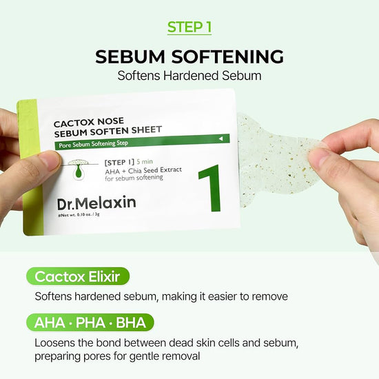 Dr. Melaxin Cactox 3 - Step Nose Pore Pack Set (3pcs) مجموعة دكتور ميلاكسين كاكتوكس لتنظيف مسام الأنف بثلاث خطوات - Princess Cosmetics Qatar