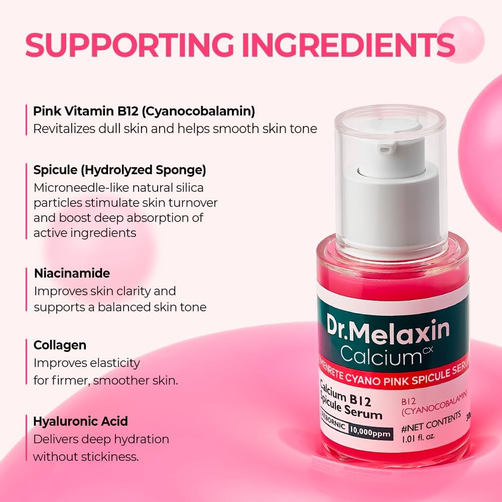 Dr. Melaxin Cemenrete Cyano Pink Spicule Serum 30ml دكتور ميلاكسين سيمينريتي سيانو بينك سباكيول سيروم - Princess Cosmetics Qatar
