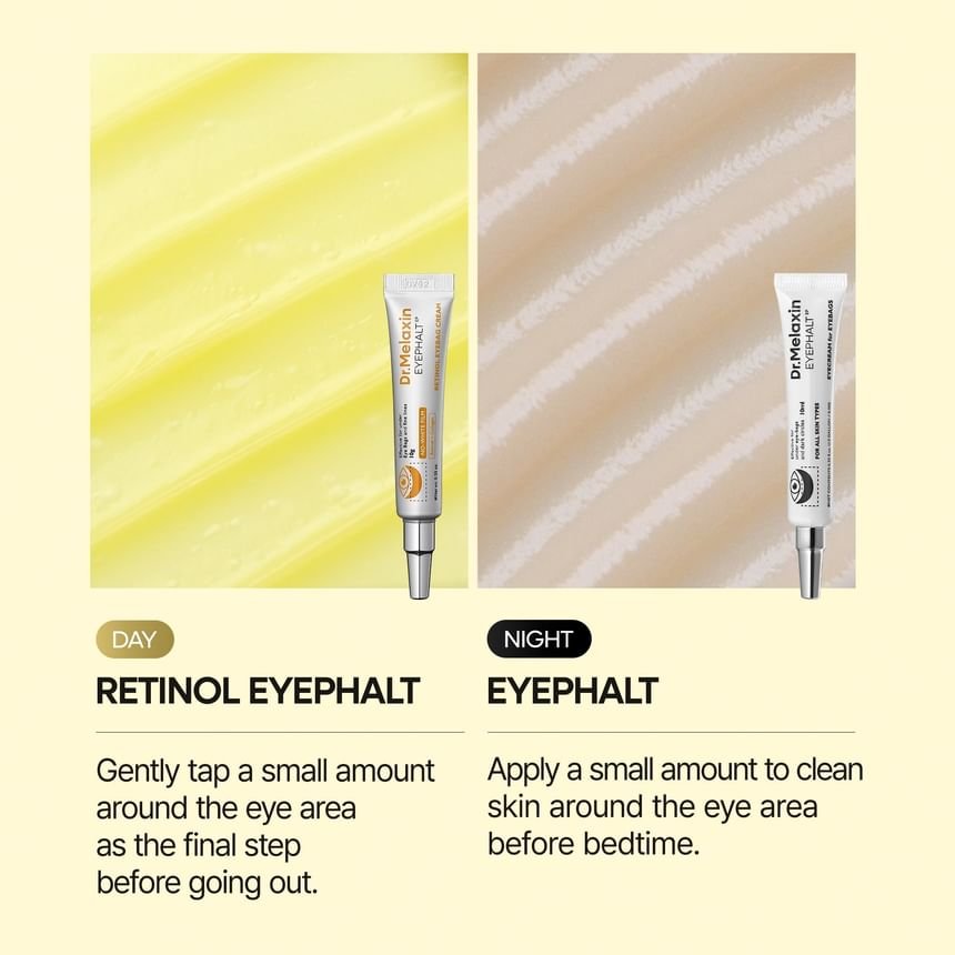 Dr. Melaxin Eyephalt Retinol Eyebag Cream 10g كريم دكتور ميلاكسين آيفالت ريتينول لعلاج الهالات السوداء تحت العين - Princess Cosmetics Qatar