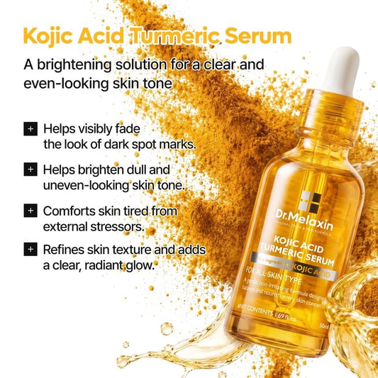 Dr. Melaxin Kojic Acid Turmeric Serum 50ml د. ميلاكسين سيروم حمض الكوجيك والكركم - Princess Cosmetics Qatar
