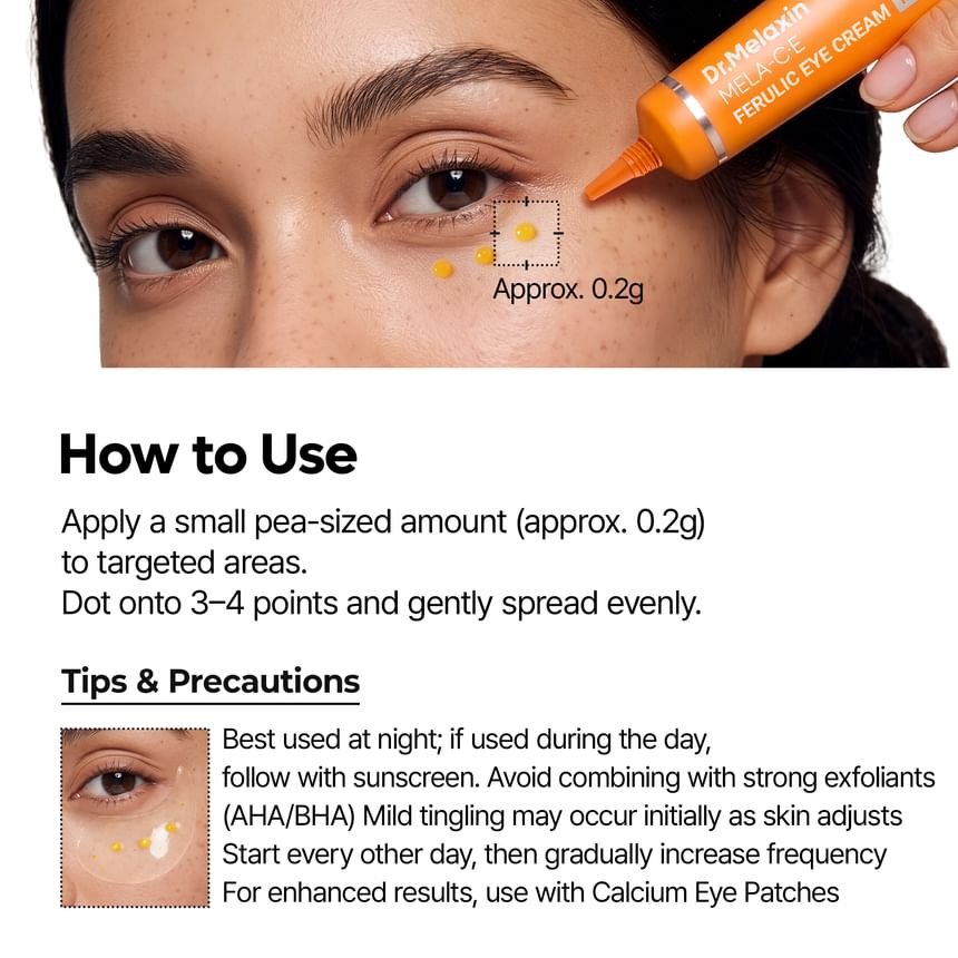 Dr. Melaxin Mela-CE Ferulic Eye Cream 15g د. ميلاكسين كريم ميلا-سي إي فيروليك للعين - Princess Cosmetics Qatar