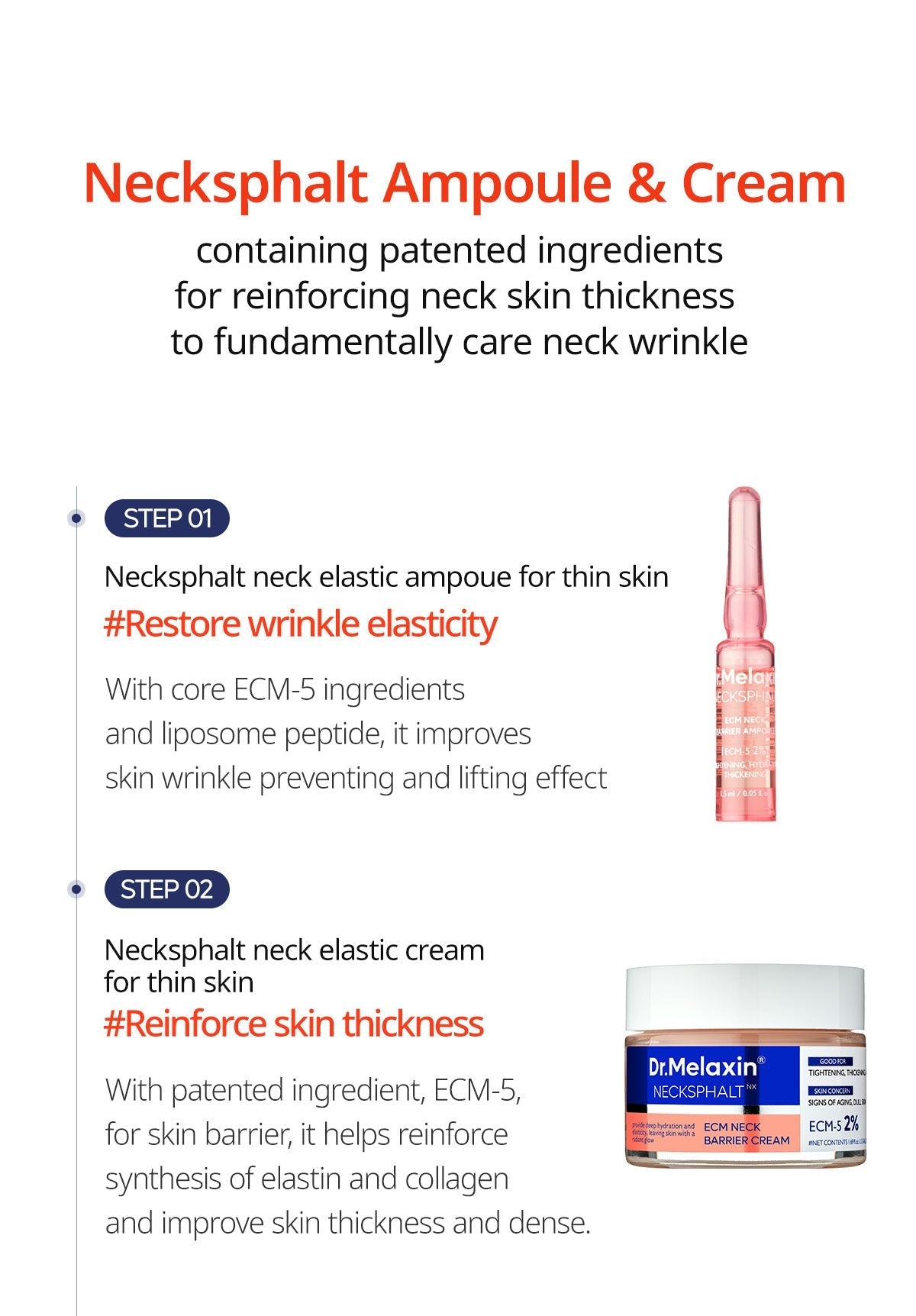 Dr. Melaxin Necksphalt ECM Neck Barrier Ampoule (1.5ml x 10ea) أمبولة دكتور ميلاكسين نيكسفالت ECM حاجز الرقبة - Princess Cosmetics Qatar