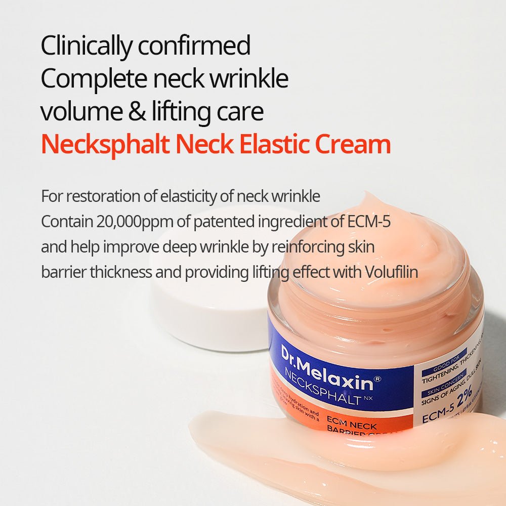 Dr. Melaxin Necksphalt ECM Neck Barrier Cream 50ml كريم دكتور ميلاكسين نيكسفالت ECM لحاجز الرقبة - Princess Cosmetics Qatar