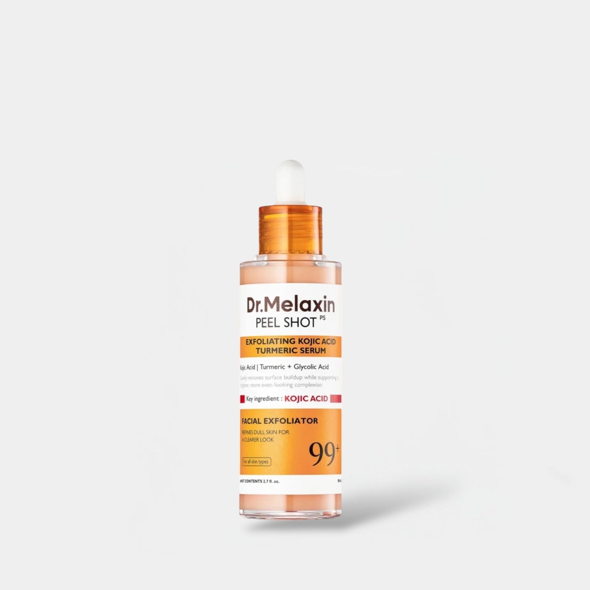 Dr. Melaxin Peel Shot Exfoliating Kojic Acid Turmeric Serum 80ml سيروم دكتور ميلاكسين بيل شوت المقشر بحمض الكوجيك والكركم - Princess Cosmetics Qatar
