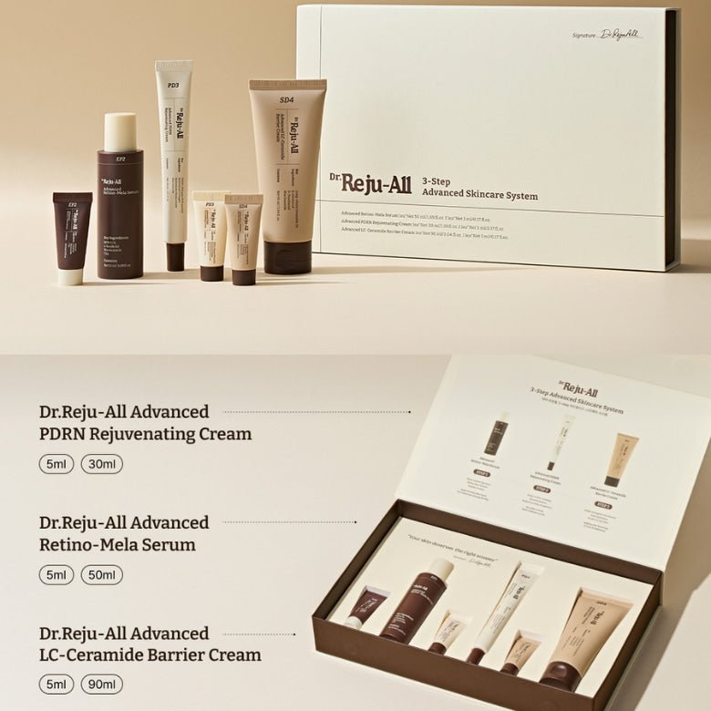Dr. Reju - All 3 - Step Advanced Skincare System (6ea) نظام دكتور ريجو - أول للعناية المتقدمة بالبشرة المكون من 3 خطوات - Princess Cosmetics Qatar