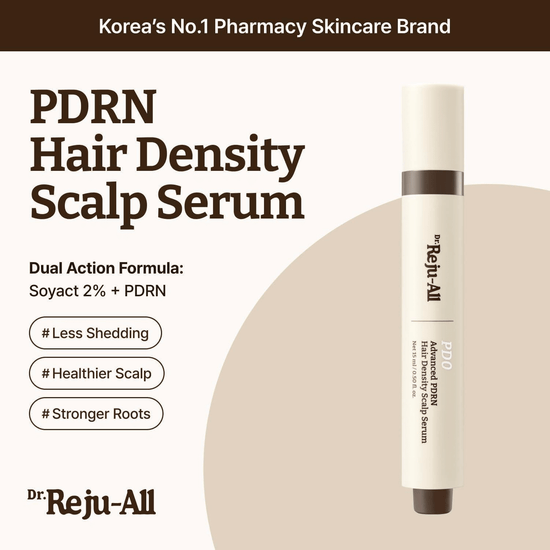 Dr. Reju-All Advanced PDRN Hair Density Scalp Serum 15ml د. ريجو-أول سيروم PDRN المتطور لفروة الرأس لتعزيز كثافة الشعر - Princess Cosmetics Qatar