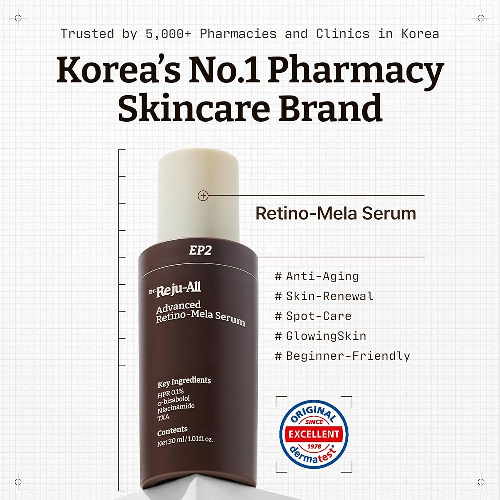 Dr. Reju - All Advanced Retino - Mela Serum 50ml دكتور ريجو أول مصل ريتينو ميلا المتقدم - Princess Cosmetics Qatar