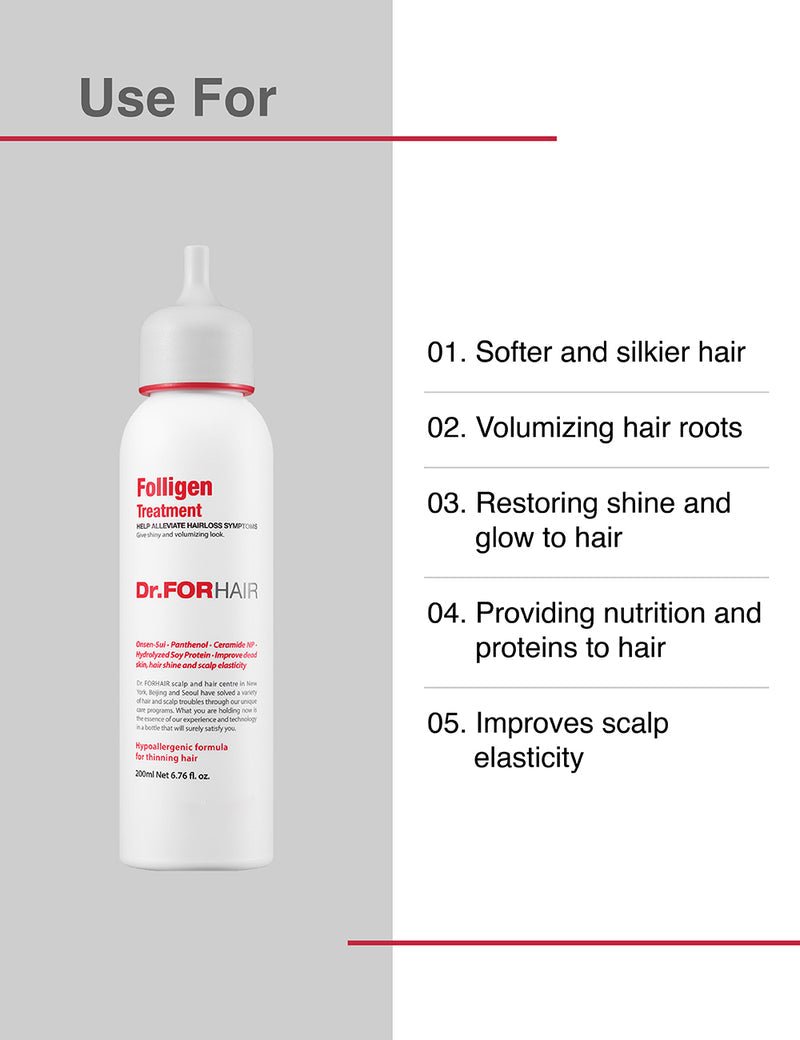 DR.FORHAIR Folligen Treatment 200ml. دكتور فور هير علاج فوليجين 200 مل - Princess Cosmetics Qatar