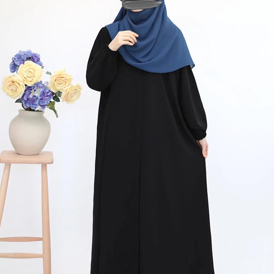 Ecmel Ferace Abaya - Black. عباية إيميل فيراس - أسود - Princess Cosmetics Qatar