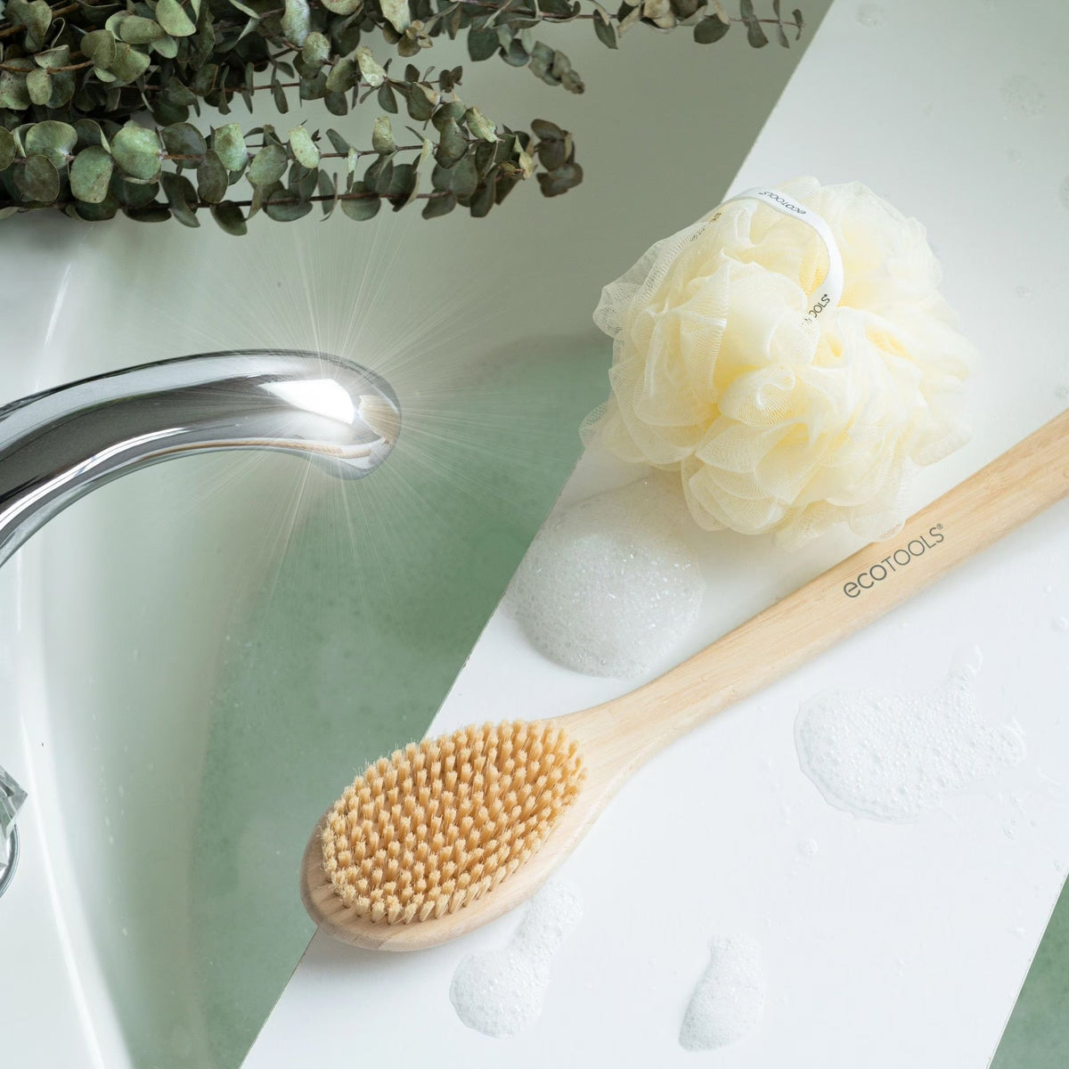 Eco Tools Bristle Bath Brush فرشاة استحمام بشعيرات من إيكوتولز - Princess Cosmetics Qatar