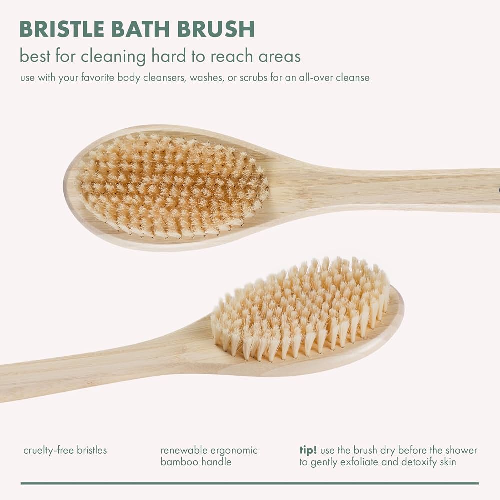 Eco Tools Bristle Bath Brush فرشاة استحمام بشعيرات من إيكوتولز - Princess Cosmetics Qatar