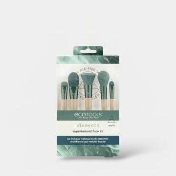 Eco Tools Elements Supernatural Face Brush Kit إيكو تولز إليمنتس – مجموعة فرش الوجه سوبر ناتشورال - Princess Cosmetics Qatar