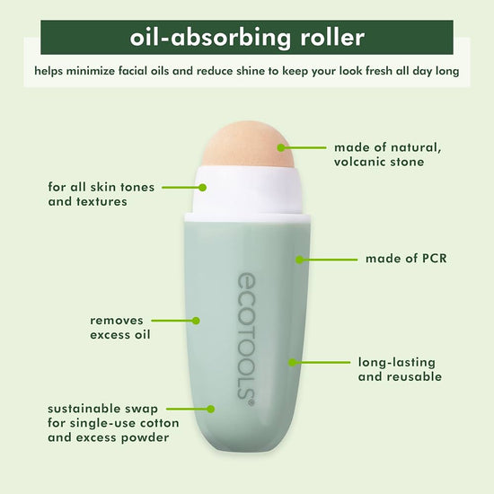 Eco Tools Reusable Oil-Absorbing Roller Mattifying Stone إيكو تولز – رولر حجر مطفّي قابل لإعادة الاستخدام لامتصاص الزيوت - Princess Cosmetics Qatar