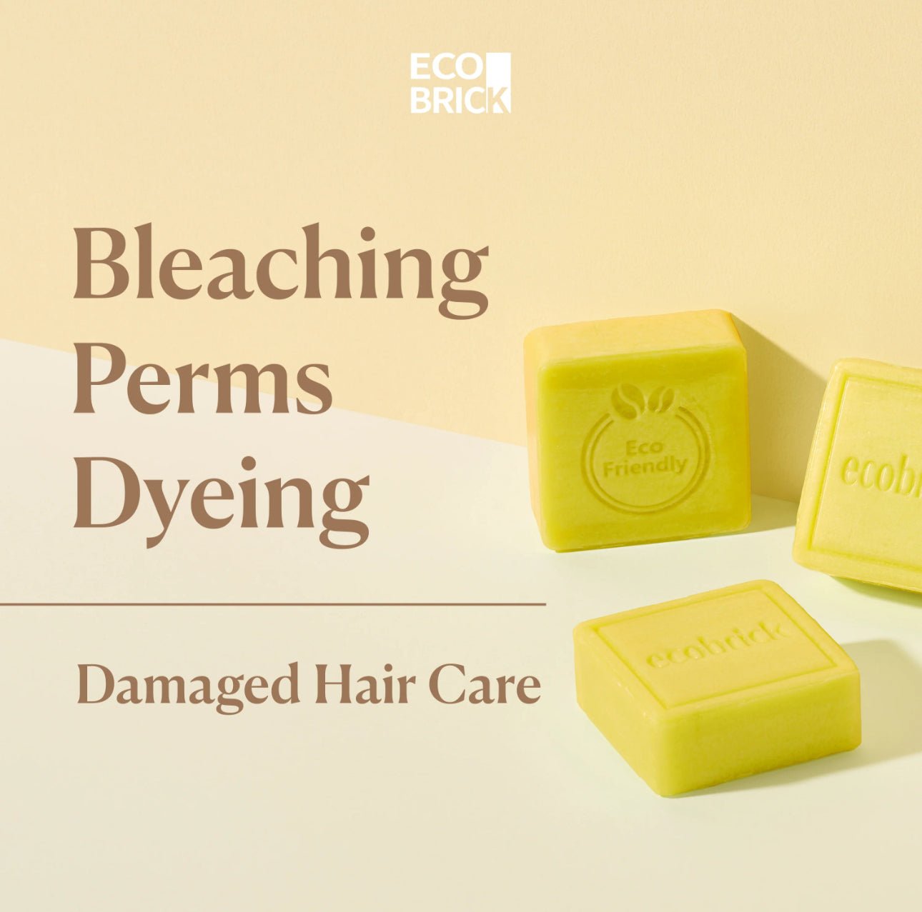 EcoBrick Mild Acidic Shampoo Bar – Damaged Hair Care شامبو إيكوبريك الحامضي الخفيف للعناية بالشعر التالف - Princess Cosmetics Qatar