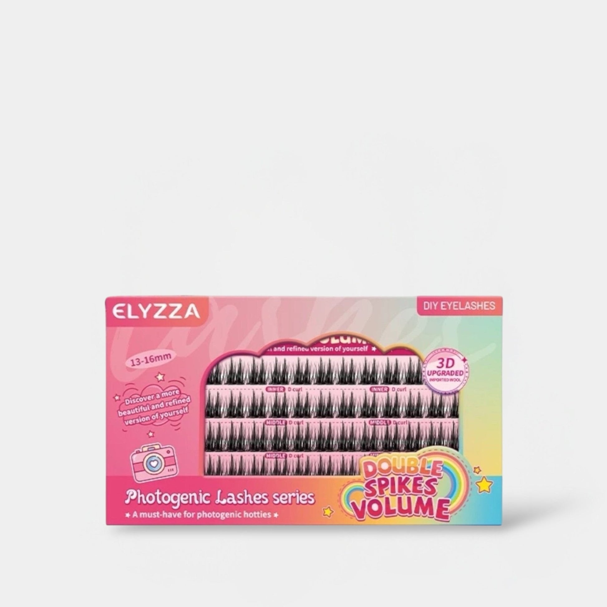 Elyzza 3D Effect Double Spikes Volume False Eyelashes. إليزا 3D تأثير مزدوج المسامير حجم الرموش الصناعية - Princess Cosmetics Qatar