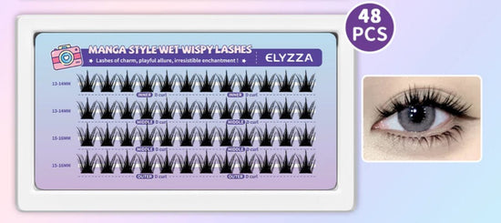 Elyzza 3D Effect Manga Volume False Eyelashes إليزا 3D تأثير مانغا حجم الرموش الصناعية - Princess Cosmetics Qatar