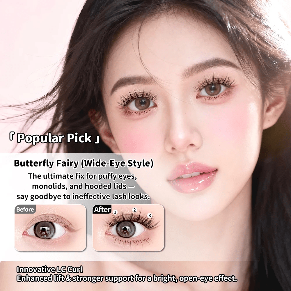 Elyzza Butterfly Fairy Big Eyes False Eyelashes رموش صناعية على شكل عيون كبيرة من إيليزا باترفلاي فيري - Princess Cosmetics Qatar