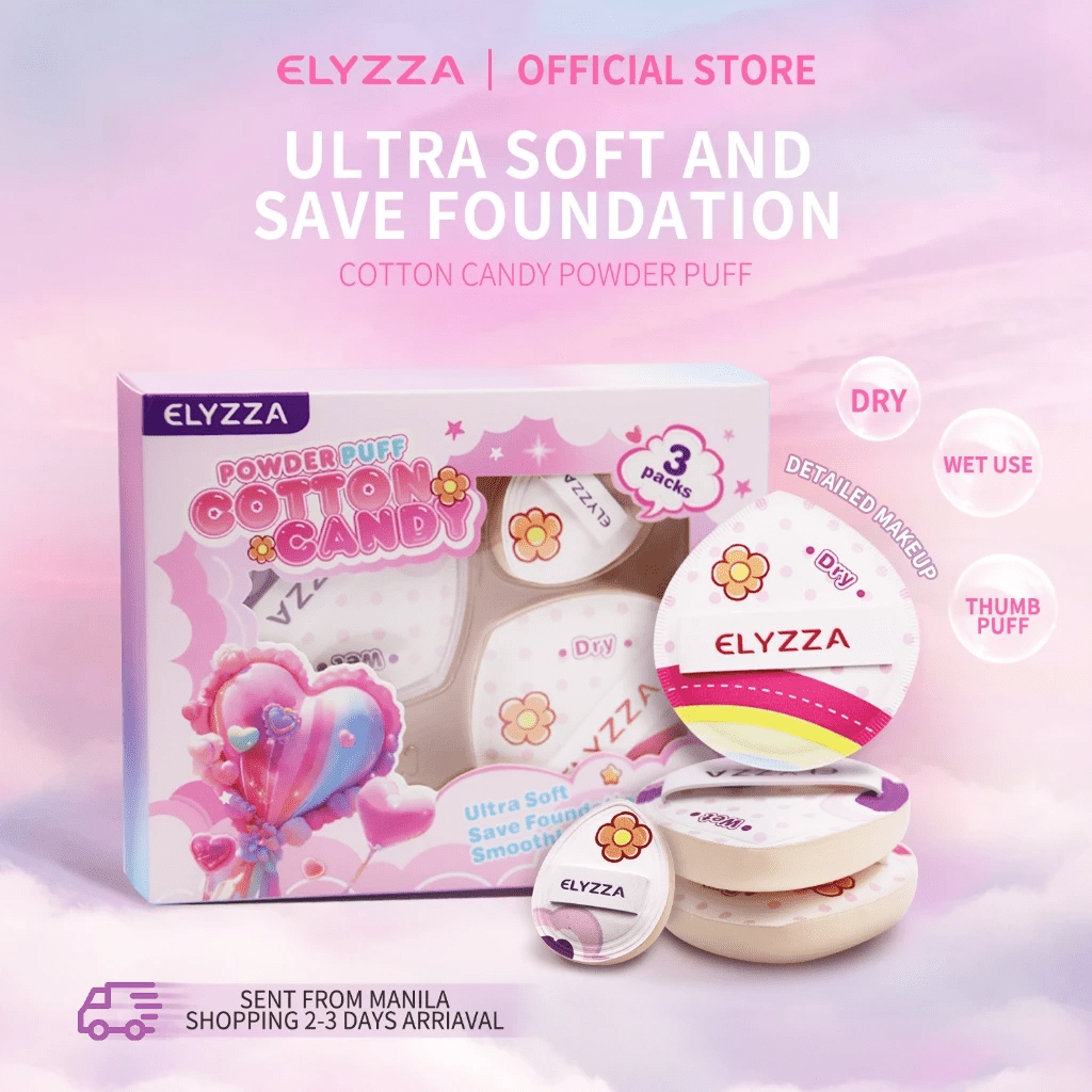 Elyzza Cotton Candy Puff Set مجموعة حلوى القطن إليزا - Princess Cosmetics Qatar
