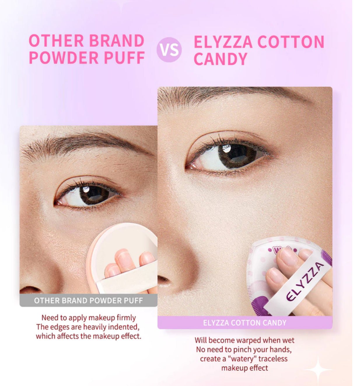 Elyzza Cotton Candy Puff Set مجموعة حلوى القطن إليزا - Princess Cosmetics Qatar