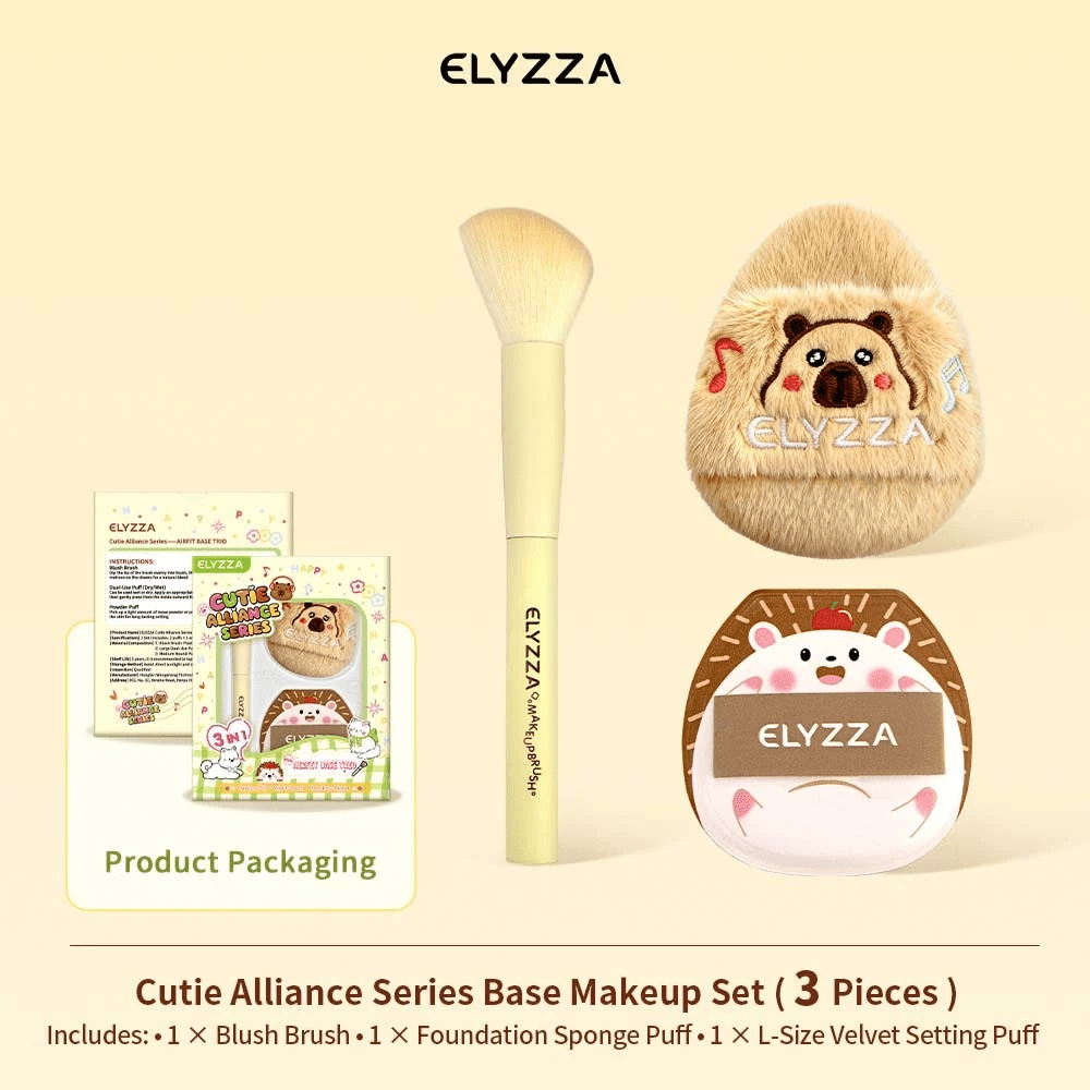 Elyzza Cutie Alliance Series 3-in-1 Airfit Base Trio مجموعة إليزا كيوتي ألاينس سيريز 3 في 1 إيرفيت بيس تريو - Princess Cosmetics Qatar