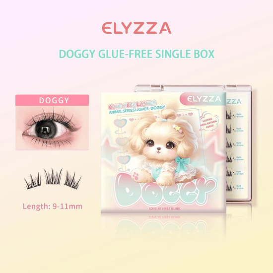 Elyzza Doggy Glue - Free False Eyelashes رموش إليزا دوجي الصناعية الخالية من الغراء - Princess Cosmetics Qatar