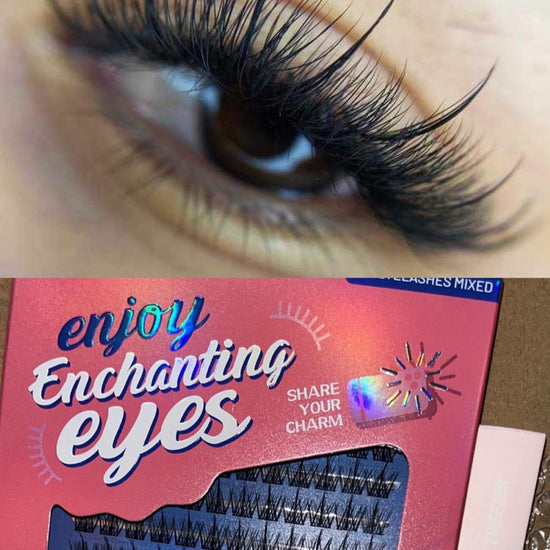 Elyzza Enjoy Enchanting Eyes False Eyelashes. إليزا استمتع بعيون ساحرة رموش صناعية - Princess Cosmetics Qatar