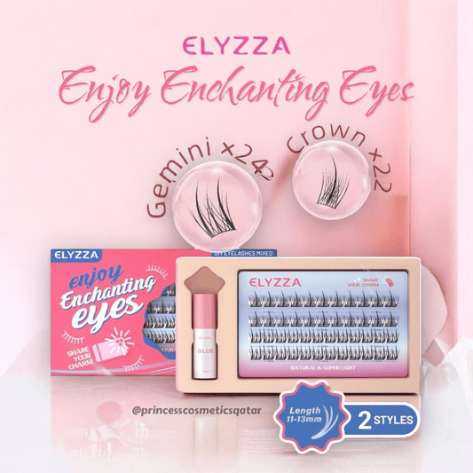 Elyzza Enjoy Enchanting Eyes False Eyelashes. إليزا استمتع بعيون ساحرة رموش صناعية - Princess Cosmetics Qatar