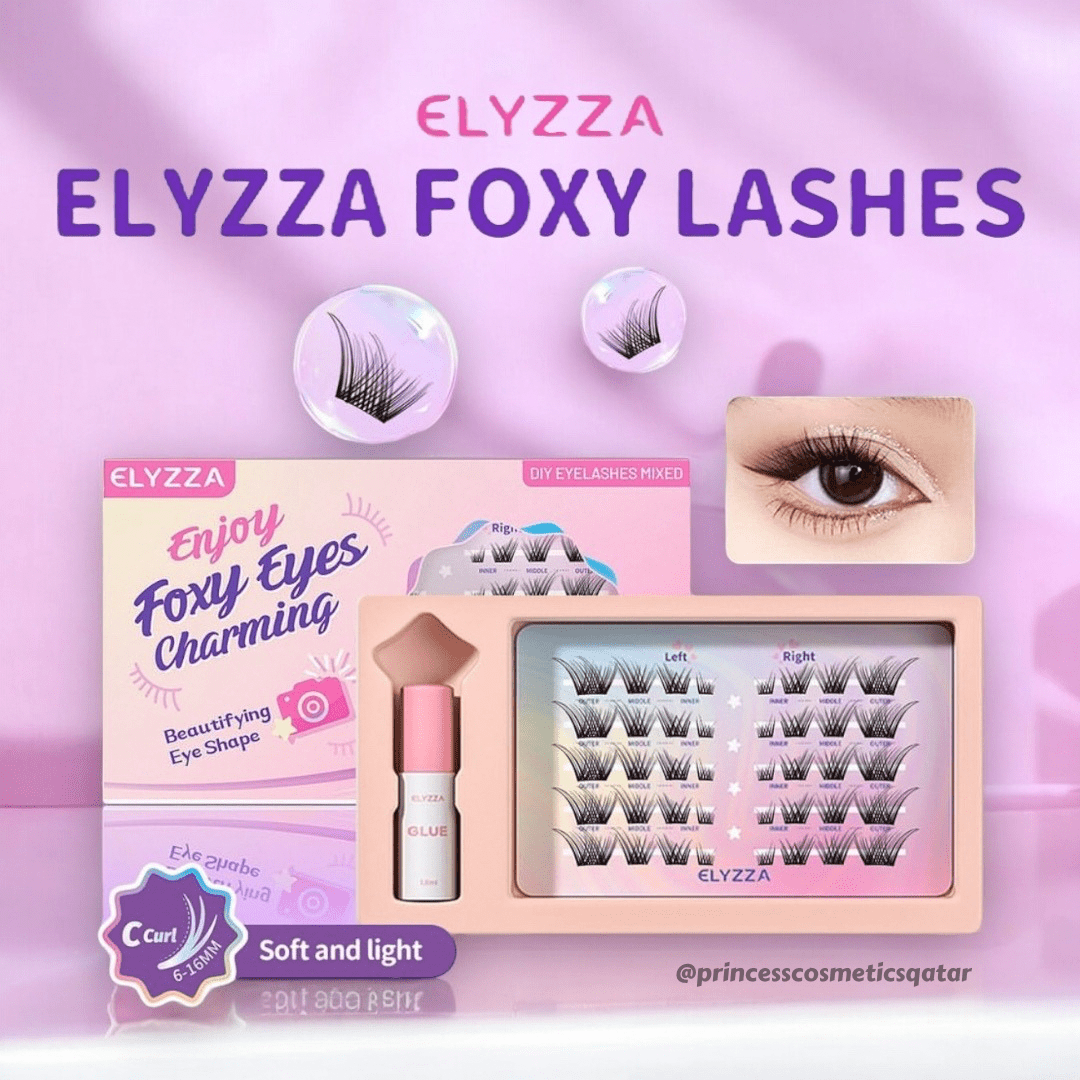 Elyzza Enjoy Foxy Eyes Charming False Eyelashes. إليزا إنجوي فوكسي عيون ساحرة رموش صناعية - Princess Cosmetics Qatar