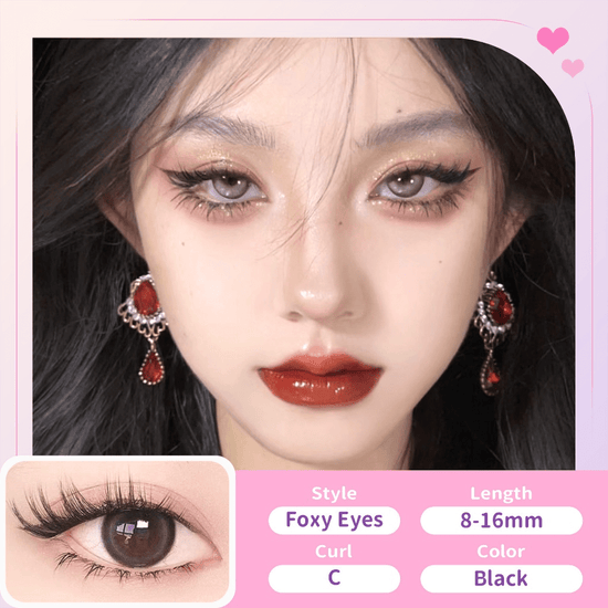Elyzza Enjoy Foxy Eyes Charming False Eyelashes MINI (12 Clusters) إليزا استمتعي بعيون جذابة مع رموش صناعية صغيرة ساحرة - Princess Cosmetics Qatar