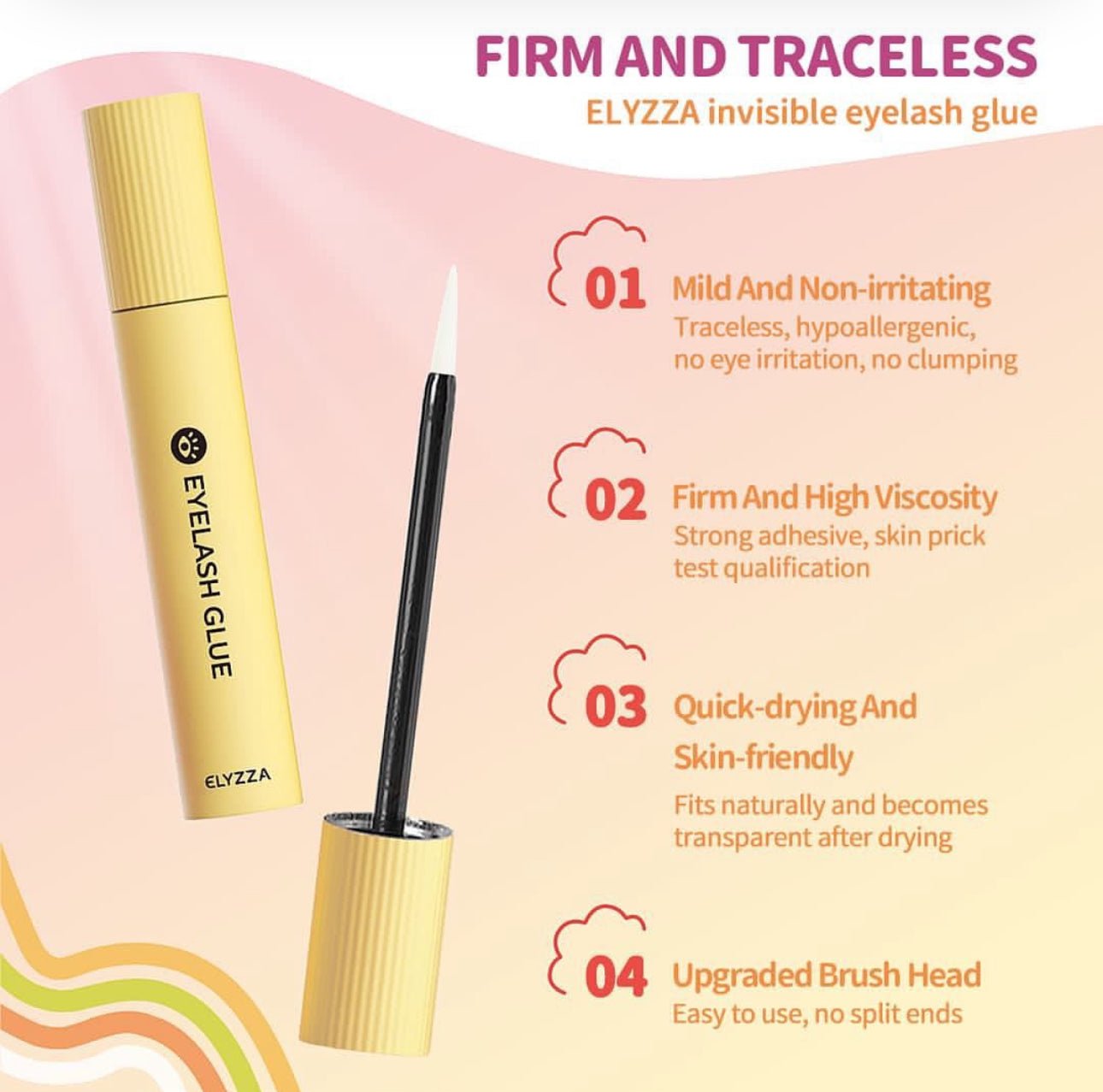 Elyzza Eyelash Glue 4.5ml. إليزا رمش الغراء - Princess Cosmetics Qatar