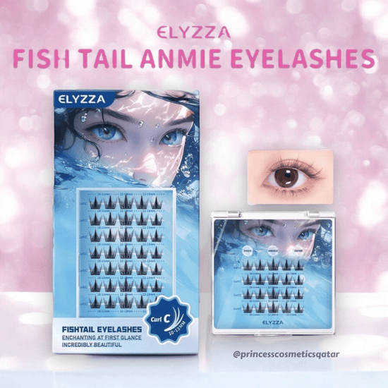 Elyzza Fish Tail Anime False Eyelashes. إليزا ذيل السمكة أنيمي الرموش الصناعية - Princess Cosmetics Qatar