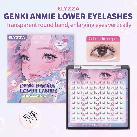 Elyzza Genki Comics Lower Lashes رموش إليزا القوة والكثافة - Princess Cosmetics Qatar