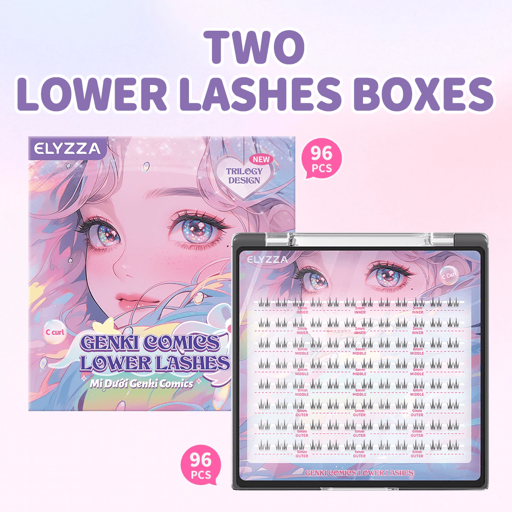 Elyzza Genki Comics Lower Lashes رموش إليزا القوة والكثافة - Princess Cosmetics Qatar