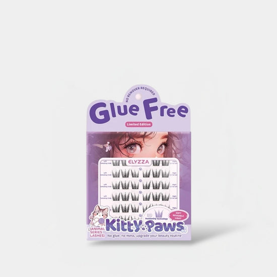 Elyzza Glue - Free Kitty Paws False Eyelashes. إليزا خالية من الغراء كيتي الكفوف الرموش الصناعية - Princess Cosmetics Qatar