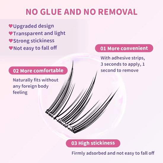 Elyzza Glue - Free Kitty Paws False Eyelashes. إليزا خالية من الغراء كيتي الكفوف الرموش الصناعية - Princess Cosmetics Qatar