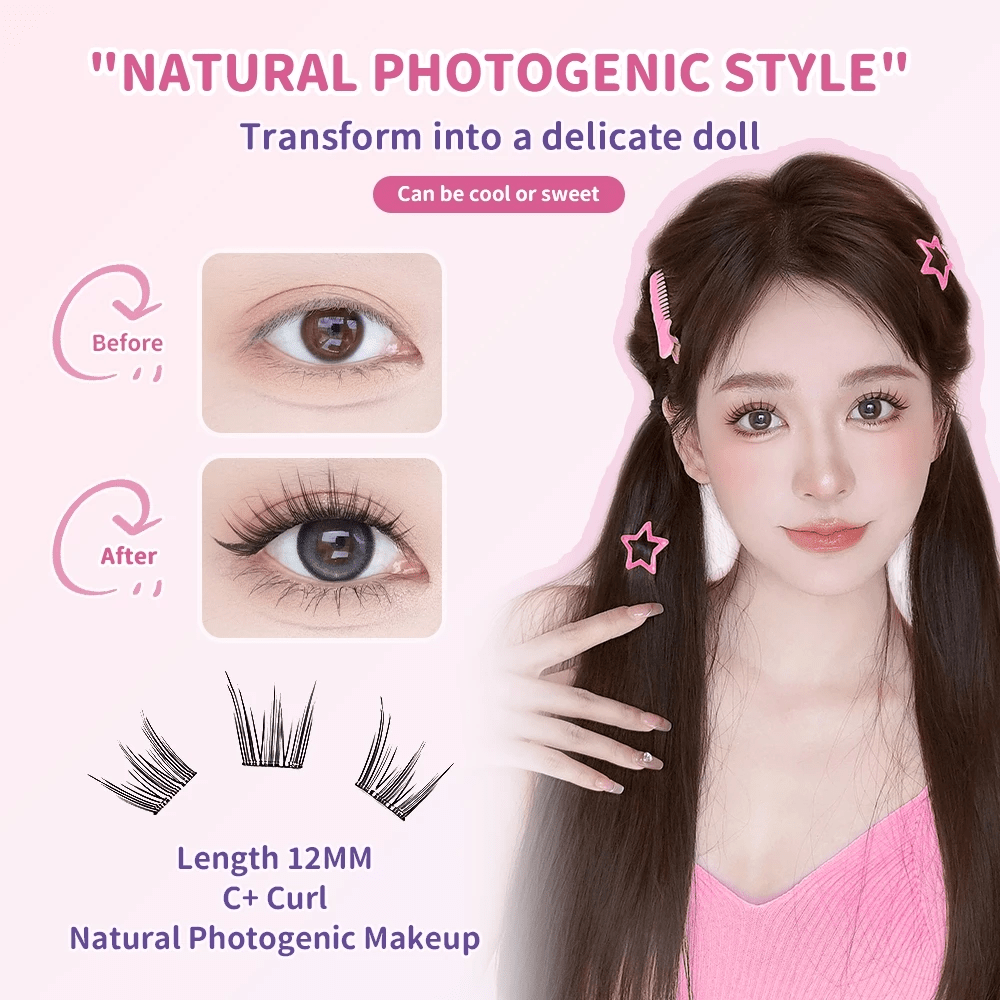 Elyzza Glue - Free Kitty Paws False Eyelashes. إليزا خالية من الغراء كيتي الكفوف الرموش الصناعية - Princess Cosmetics Qatar