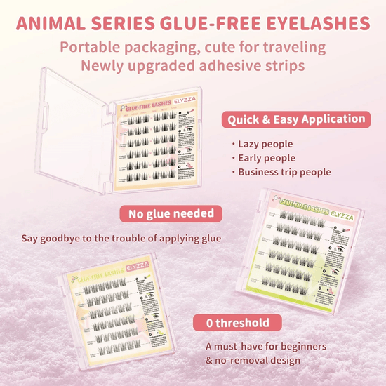 Elyzza Hamster Glue - Free False Eyelashes رموش صناعية خالية من الغراء من إليزا هامستر - Princess Cosmetics Qatar