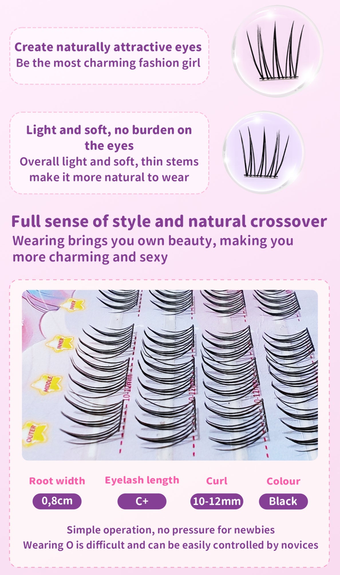 Elyzza Idol Ace False Eyelashes. إليزا أيدول ايس الرموش الصناعية - Princess Cosmetics Qatar