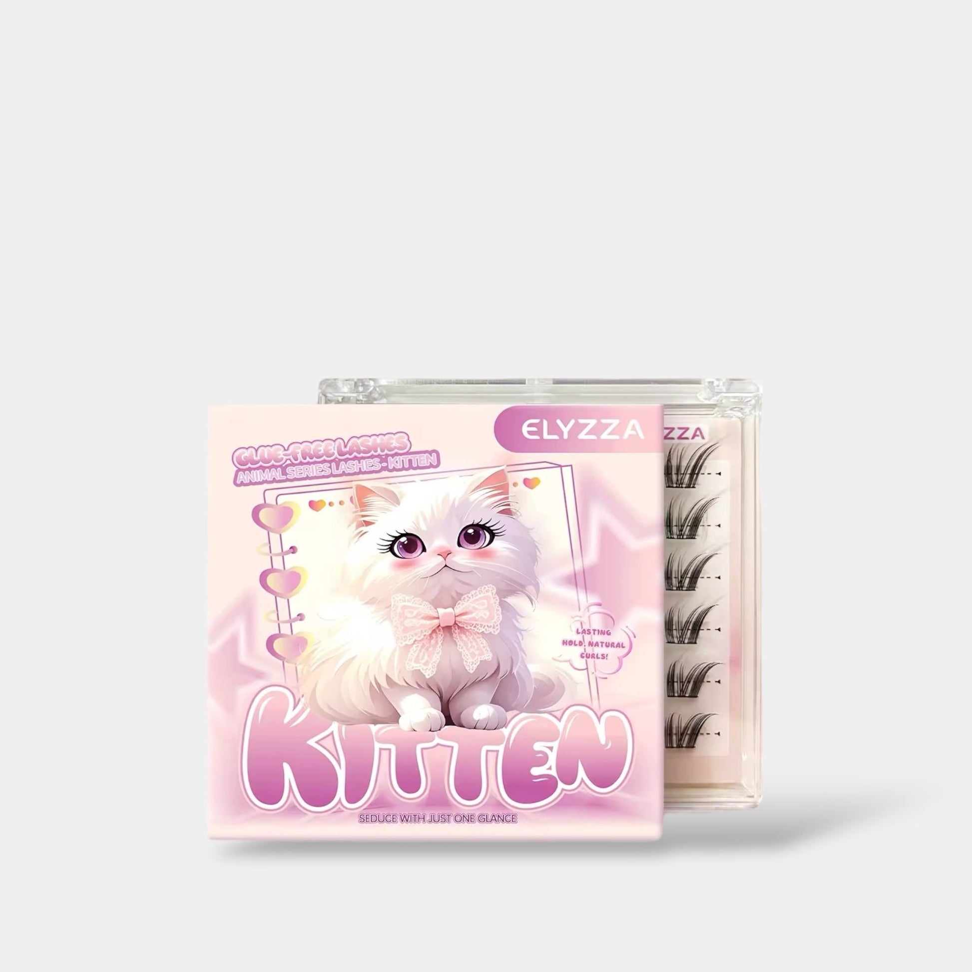 Elyzza Kitten Glue - Free False Eyelashes رموش إليزا كيتن الصناعية الخالية من الغراء - Princess Cosmetics Qatar
