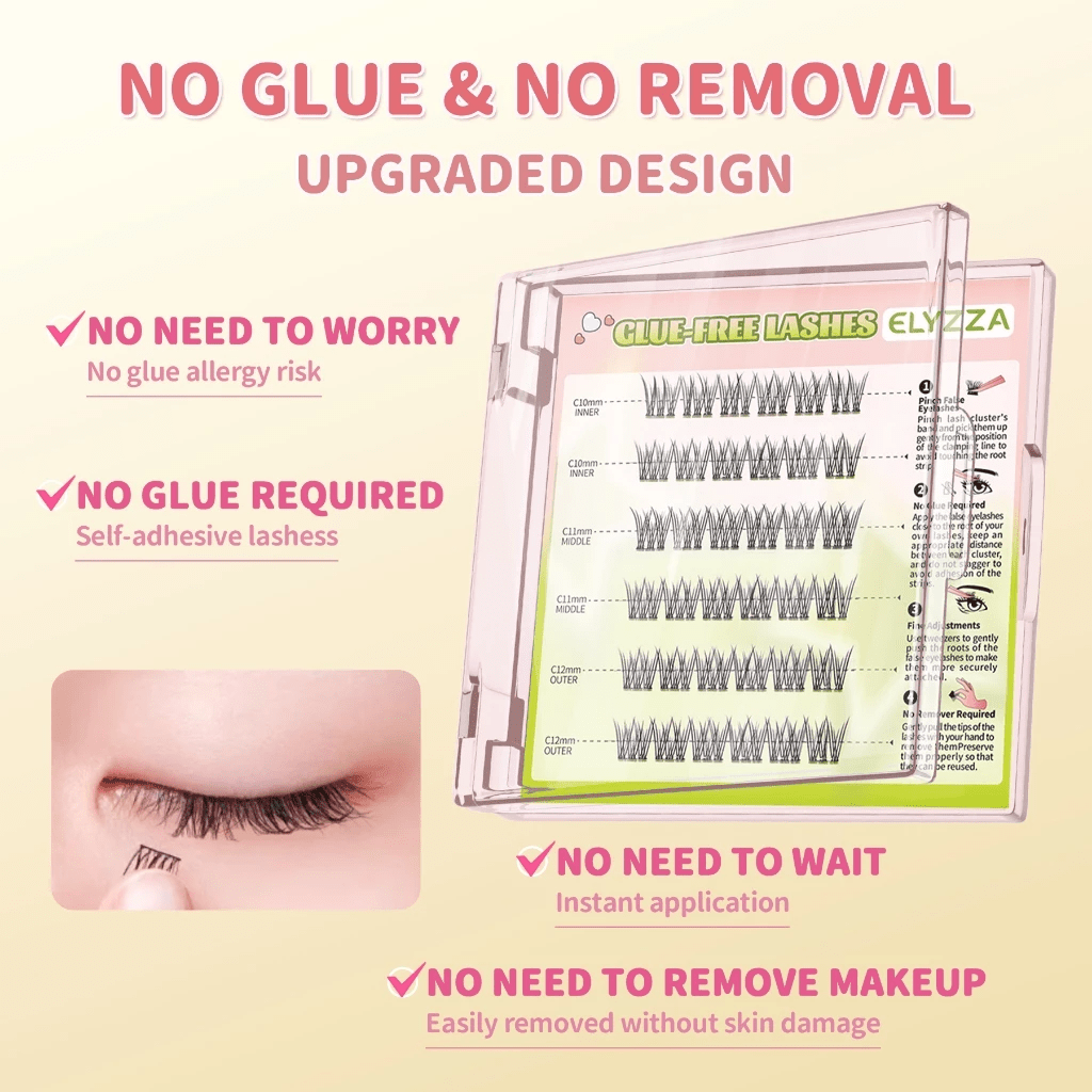 Elyzza Lambkin Glue - Free False Eyelashes رموش صناعية خالية من الغراء من إليزا لامبكين - Princess Cosmetics Qatar
