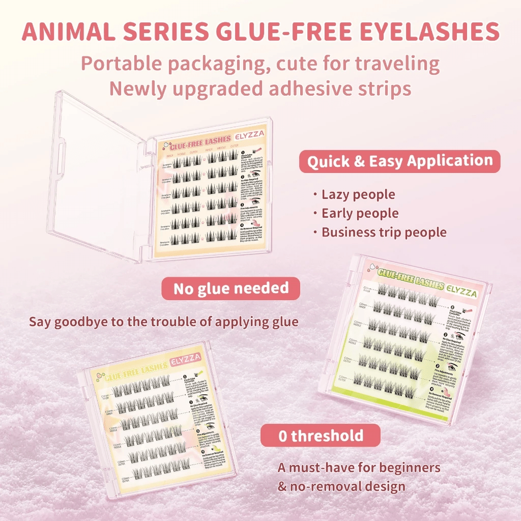 Elyzza Lambkin Glue - Free False Eyelashes رموش صناعية خالية من الغراء من إليزا لامبكين - Princess Cosmetics Qatar