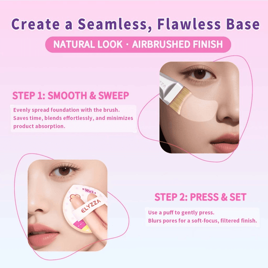 Elyzza Moon Curve Foundation Brush فرشاة كريم الأساس إليزا مون كيرف - Princess Cosmetics Qatar