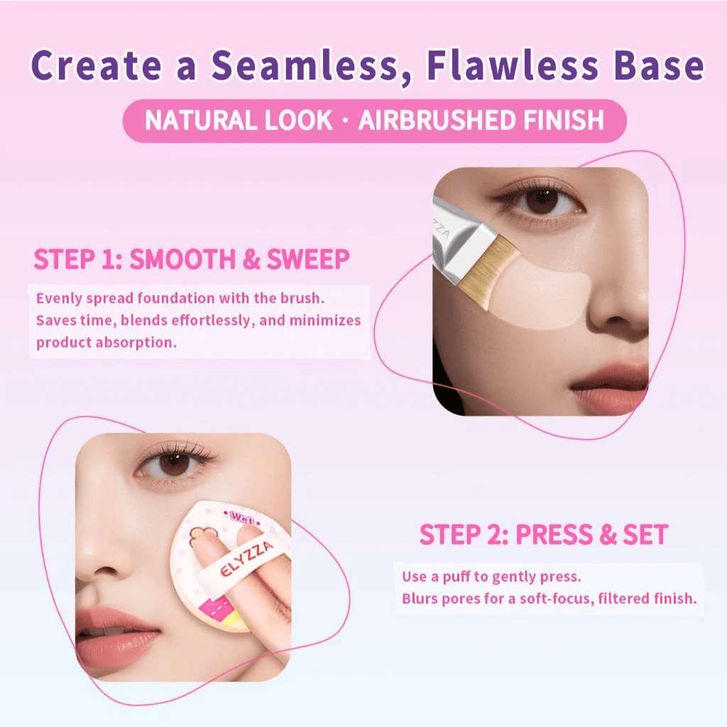 Elyzza Moon Curve Foundation Brush فرشاة كريم الأساس إليزا مون كيرف - Princess Cosmetics Qatar