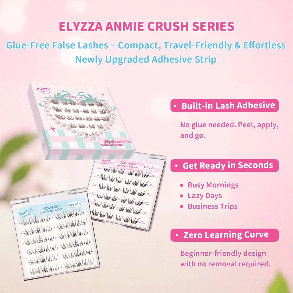 Elyzza Twilight Glue - Free False Eyelashes رموش إليزا توايلايت الصناعية الخالية من الغراء - Princess Cosmetics Qatar