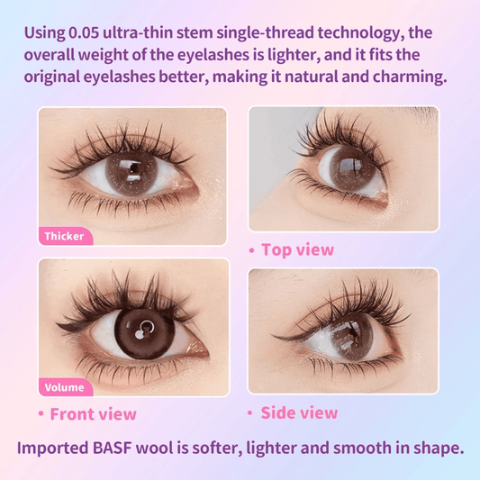 Elyzza W - Shaped False Eyelashes MINI (12 Clusters) رموش إليزا الصناعية على شكل حرف W صغيرة الحجم - Princess Cosmetics Qatar