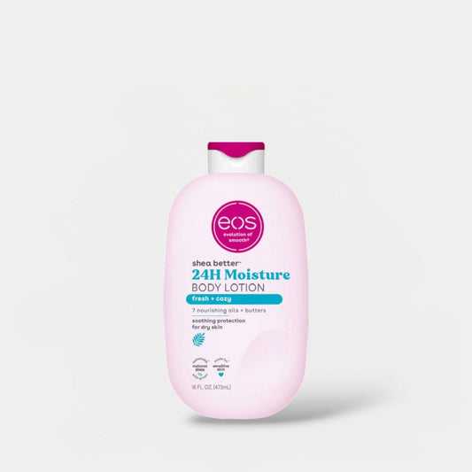 eos Shea Better 24H Moisture Body Lotion - Fresh + Cozy 473ml لوشن الجسم إيوس شيا بيتر المرطب لمدة 24 ساعة - منعش + مريح - Princess Cosmetics Qatar