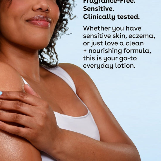 eos Shea Butter 24H Moisture Body Lotion - Fragrance Free 473ml لوشن الجسم بزبدة الشيا من إي أو إس، مرطب لمدة ٢٤ ساعة، خالٍ من العطور - Princess Cosmetics Qatar