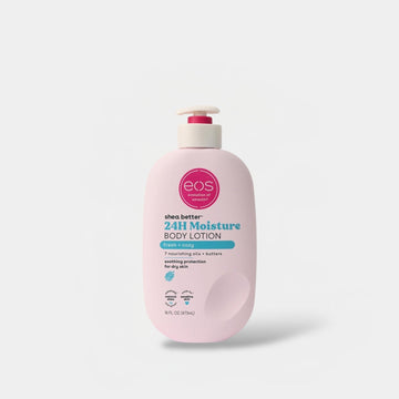 eos Shea Butter 24H Moisture Body Lotion - Fresh + Cozy 473ml لوشن الجسم بزبدة الشيا من إي أو إس، مرطب لمدة ٢٤ ساعة - منعش ومريح - Princess Cosmetics Qatar