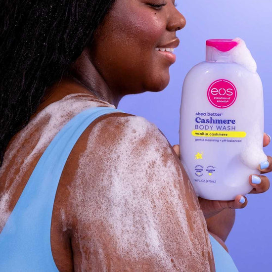 eos Shea Butter Cashmere Body Wash - Vanilla Cashmere 473ml غسول الجسم بزبدة الشيا والكشمير من إي أو إس - فانيليا وكشمير - Princess Cosmetics Qatar
