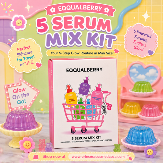 Eqqualberry 5 Serum Mini Kit (2ml Sachet x 5pcs) مجموعة إيكوالبيري المصغرة المكونة من 5 سيروم - Princess Cosmetics Qatar
